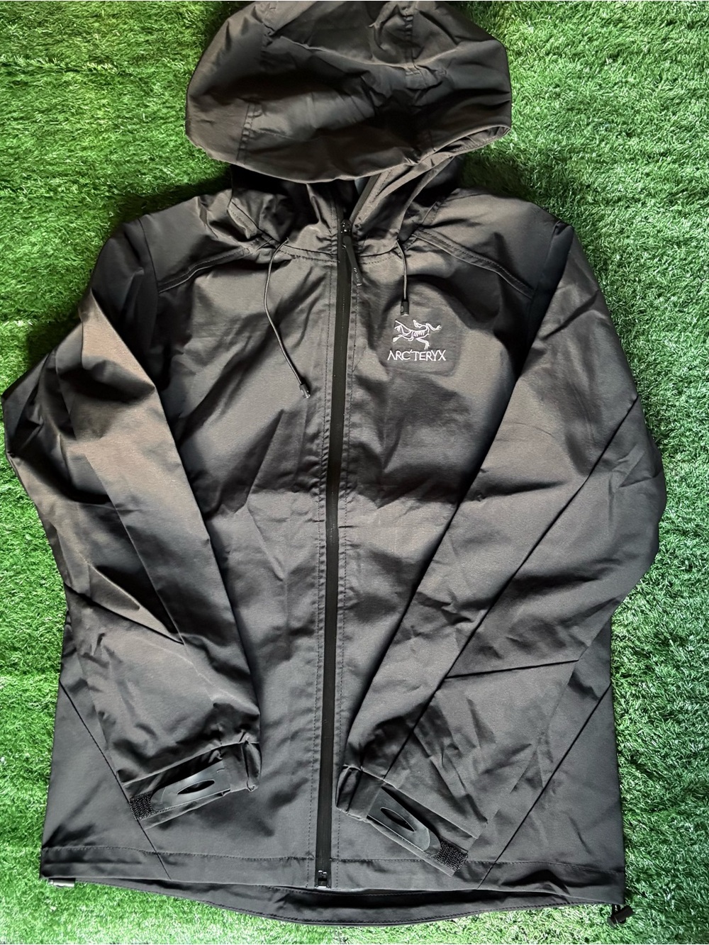 Arc'teryx Black Hooded Rain Jacket